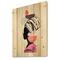 Designart - Ethnic Portrait of Afro American Woman - Modern Print on Natural Pine Wood